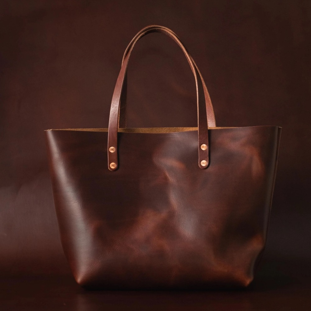 Elegant Brown lifetime Leather co zipper Tote Bag